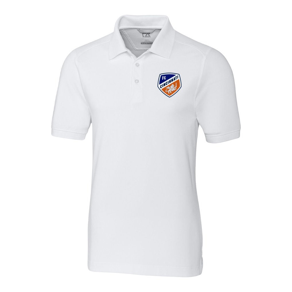  FC Cincinnati Cutter & Buck Advantage Eco Tri-Blend Pique Polo - White